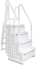 Escalones antideslizantes Aqua Select para piscinas elevadas | Azul | Para piscinas sobre tierra | Se pueden montar en terrazas de 48" a 54" de altura | Escalera de seguridad con capacidad hasta 250 lbs