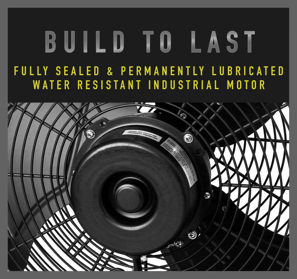 2025 Ventilador mural iLIVING de 14" con velocidad variable, resistente a la intemperie para interior/exterior, calidad industrial para veranda, invernadero, garaje, taller y rampa de carga, 2473 CFM, color negro