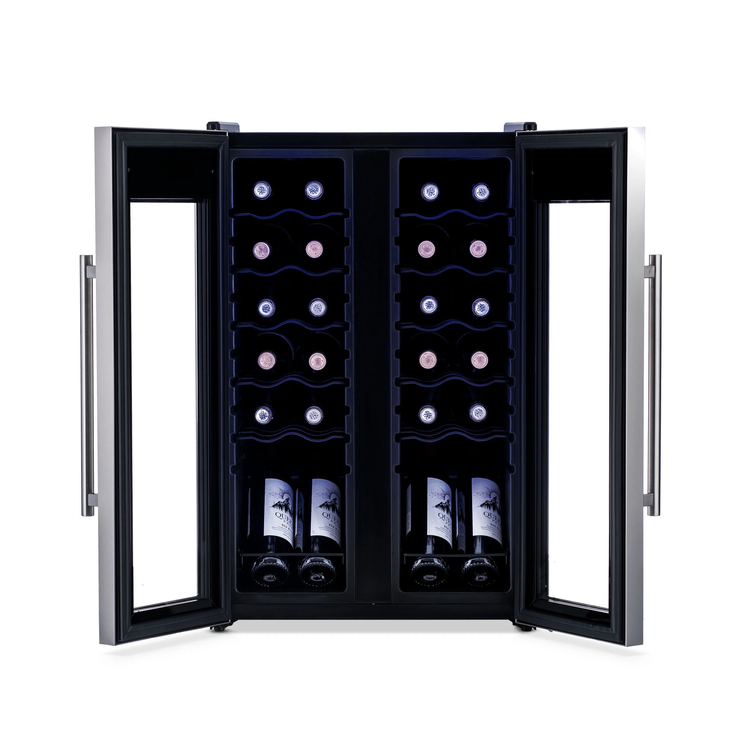 2025 Refrigerador de Vinos Independiente Newair® de Acero Inoxidable – 24 Botellas – 20" con Doble Zona