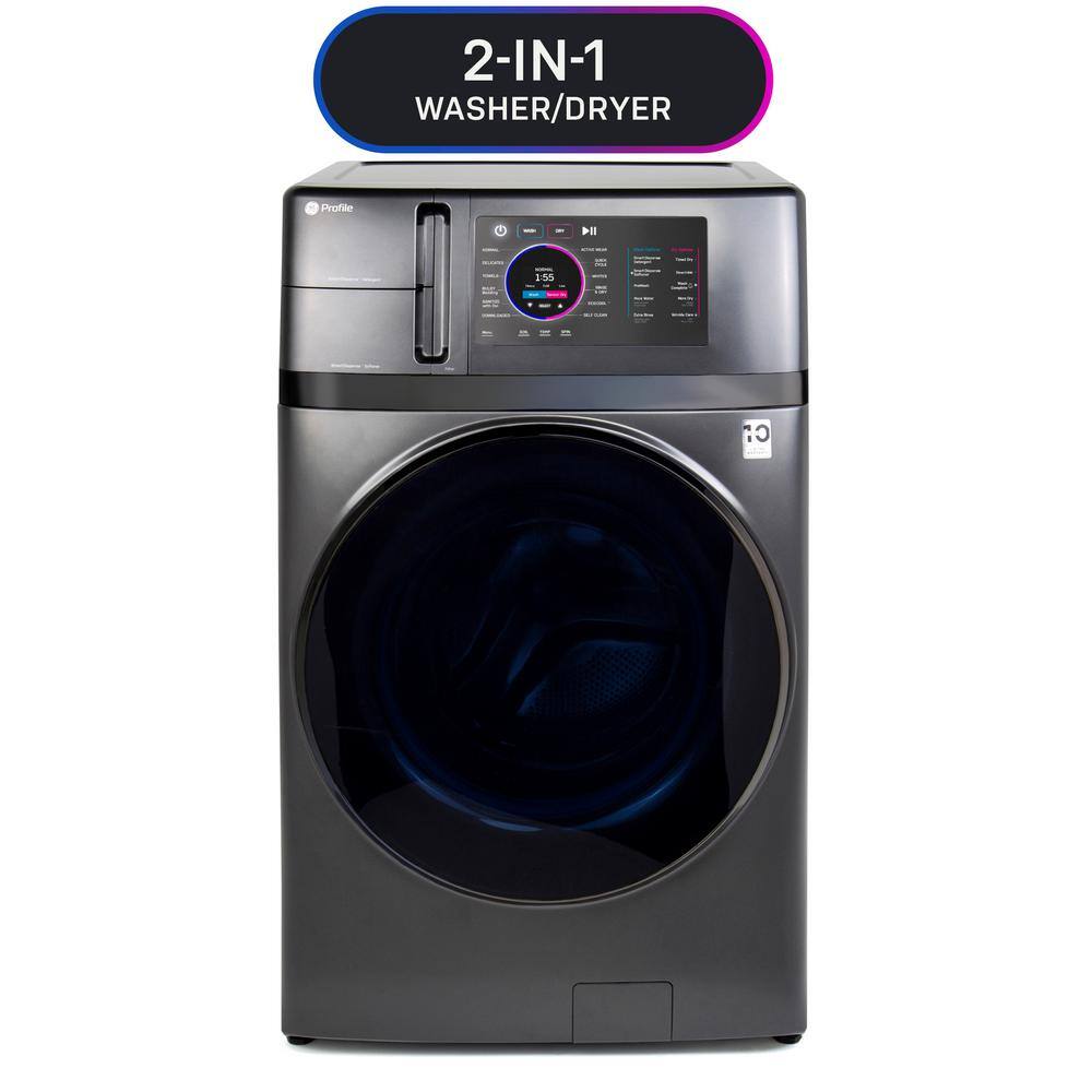 2025 Lavadora Secadora Combo GE Profile 4.8 pies³ Ultra Rápida con Bomba de Calor Sin Conducto – Color Carbon Graphite