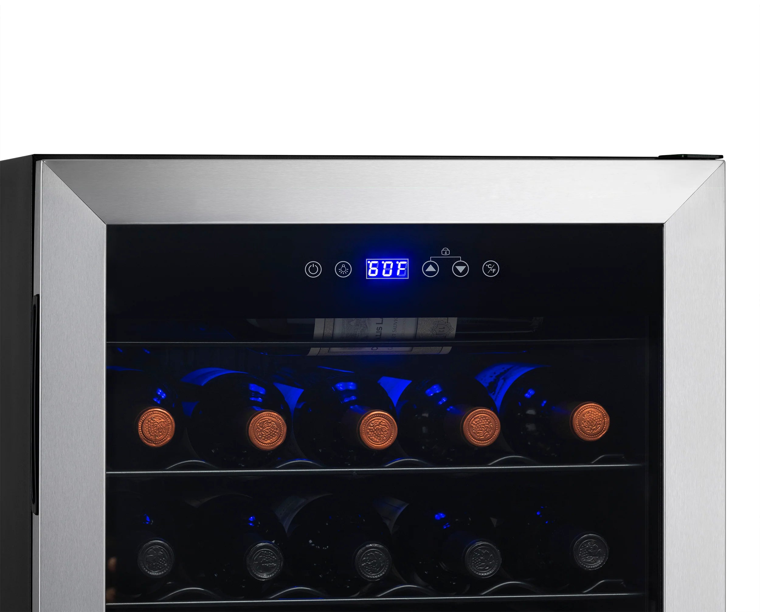 2025 Refrigerador de Vinos Independiente Newair® de Acero Inoxidable – 33 Botellas – 18,9"