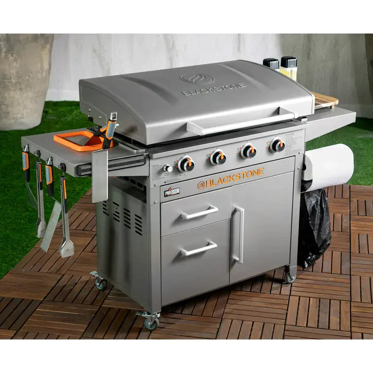 Blackstone ProSeries Estación de Cocina con Plancha de 4 Quemadores de 36" con Campana