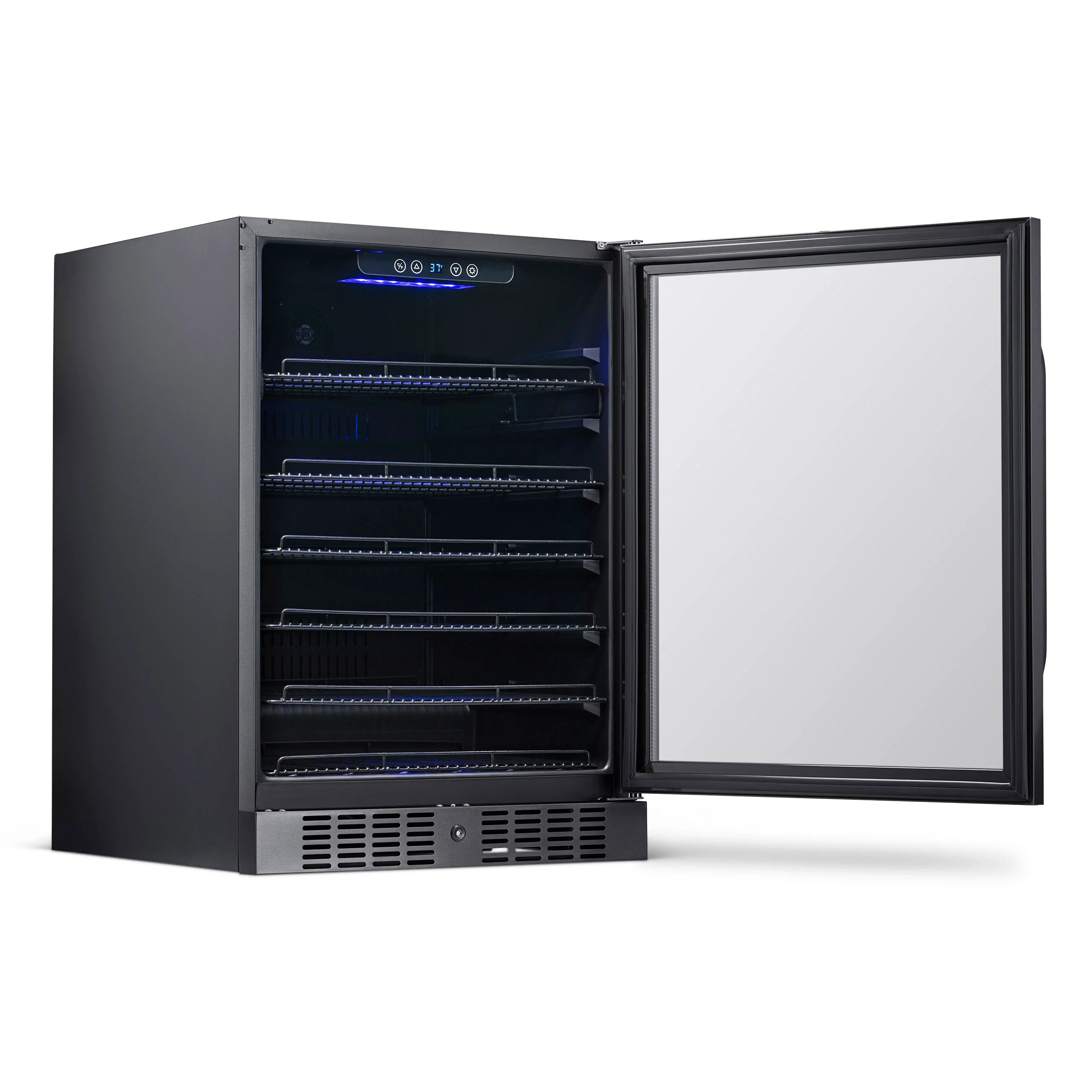 2025 Refrigerador Empotrable Newair® de 177 Latas – 24” – Acero Inoxidable Negro