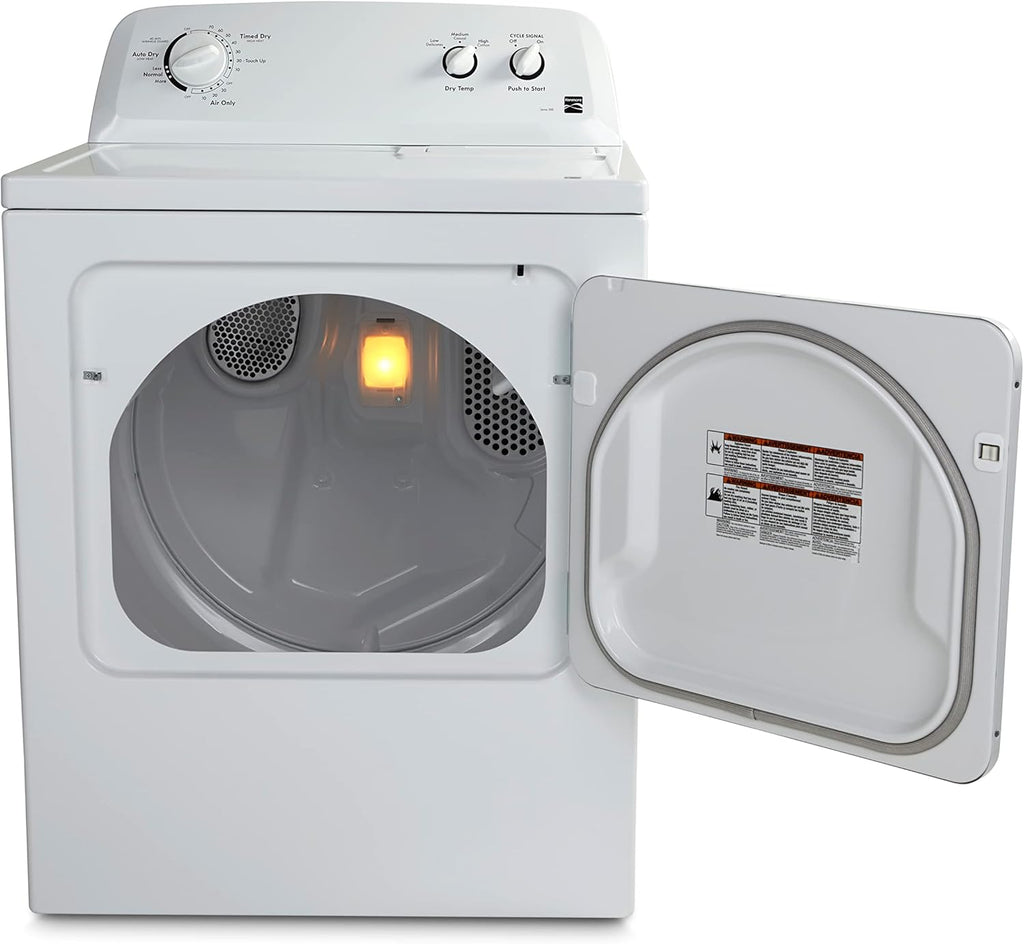 Kenmore Secadora Eléctrica de Carga Frontal de 29" con Protección contra Arrugas y Capacidad Total de 7.0 pies Cúbicos, Color Blanco