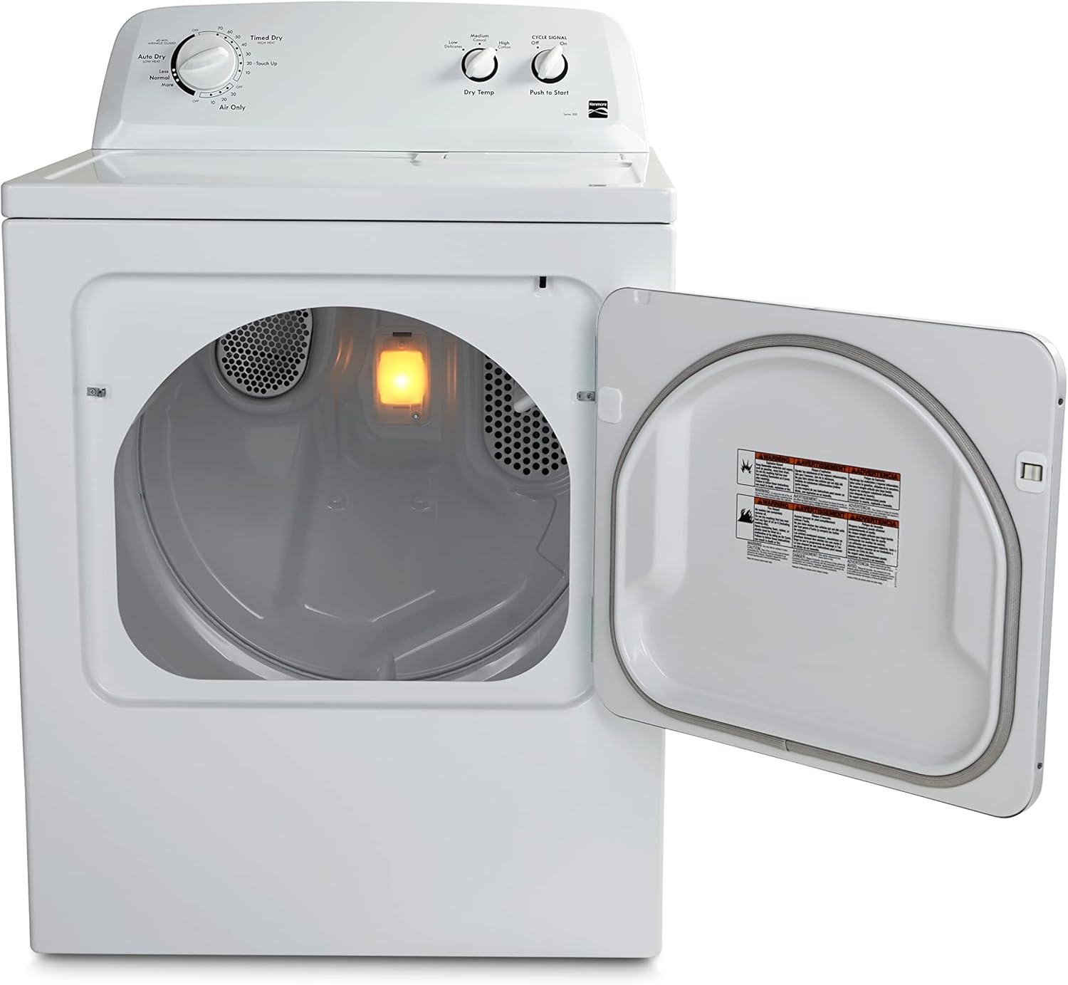 Kenmore Secadora Eléctrica de Carga Frontal de 29" con Protección contra Arrugas y Capacidad Total de 7.0 pies Cúbicos, Color Blanco