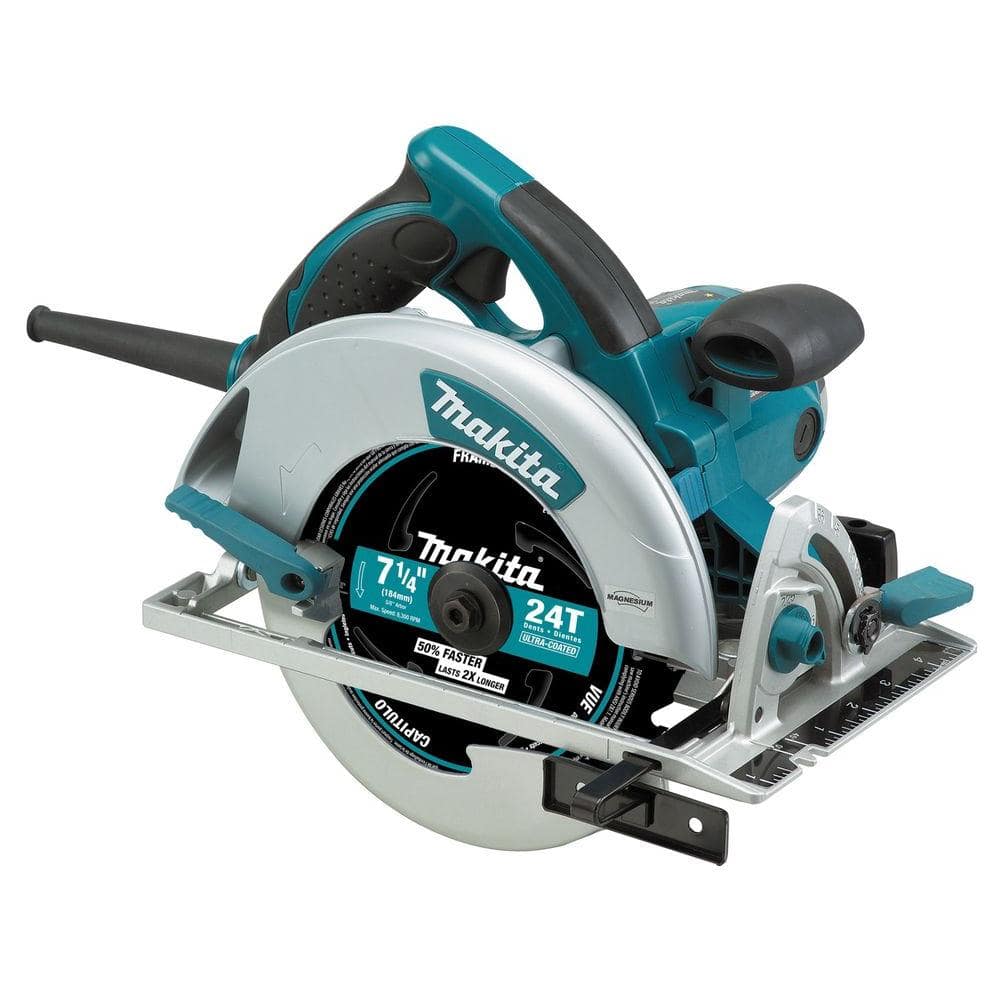 2025 Sierra Circular de 15 A y 7-1/4" con Cuerpo de Magnesio, Luz LED, Soplador de Polvo, Hoja de Carburo de 24 Dientes y Maletín Rígido – Modelo 5007MG