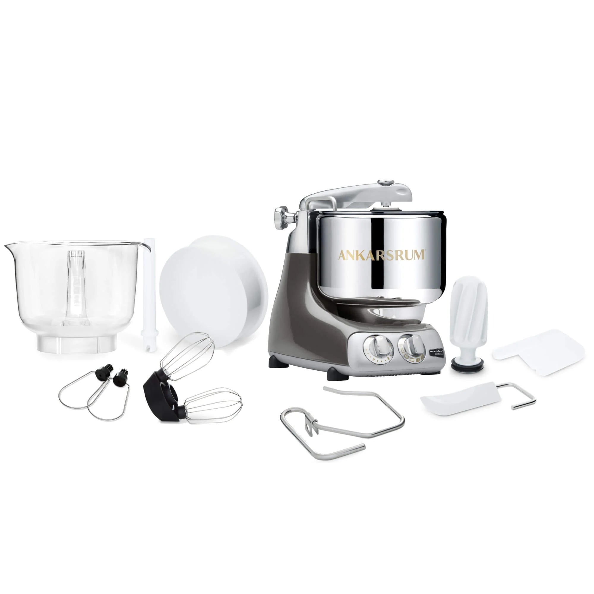 2025 Ankarsrum Assistent Original 6230 – Robot de cocina en cromo negro, potente y elegante