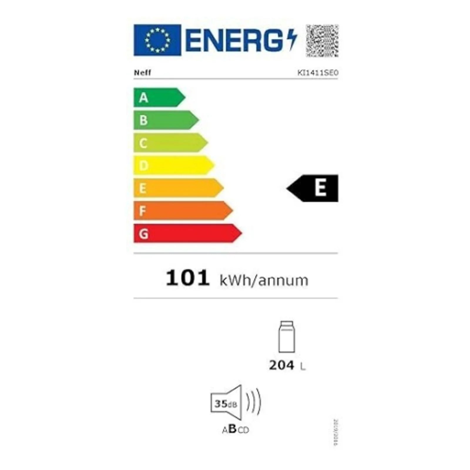 2025 Neff KI1411SE0 Frigorífico integrable 204 l Clase E