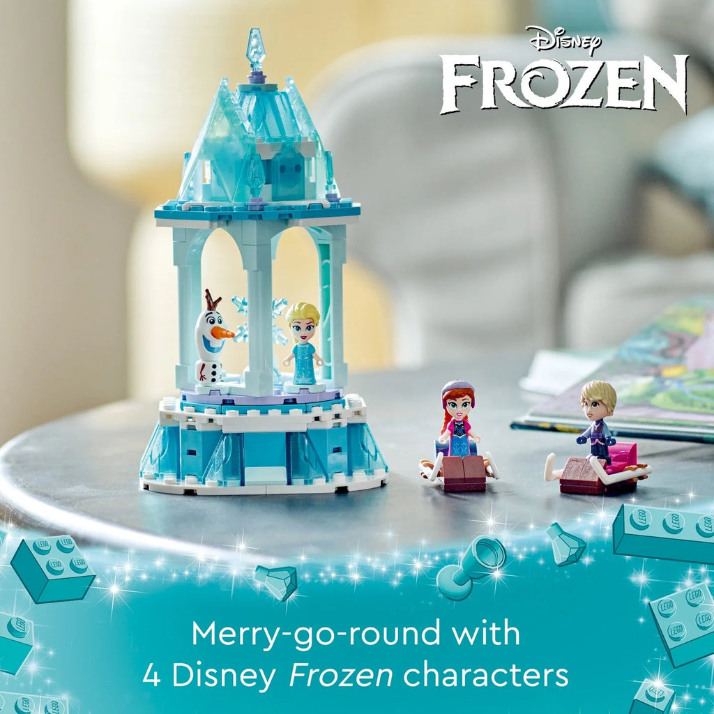 LEGO Disney Frozen Carrusel Mágico de Anna y Elsa 43218 | Set de Construcción del Palacio de Hielo con las Princesas Disney Elsa, Anna y Olaf | Gran Regalo de Cumpleaños para Niños de 6 Años en Adelante