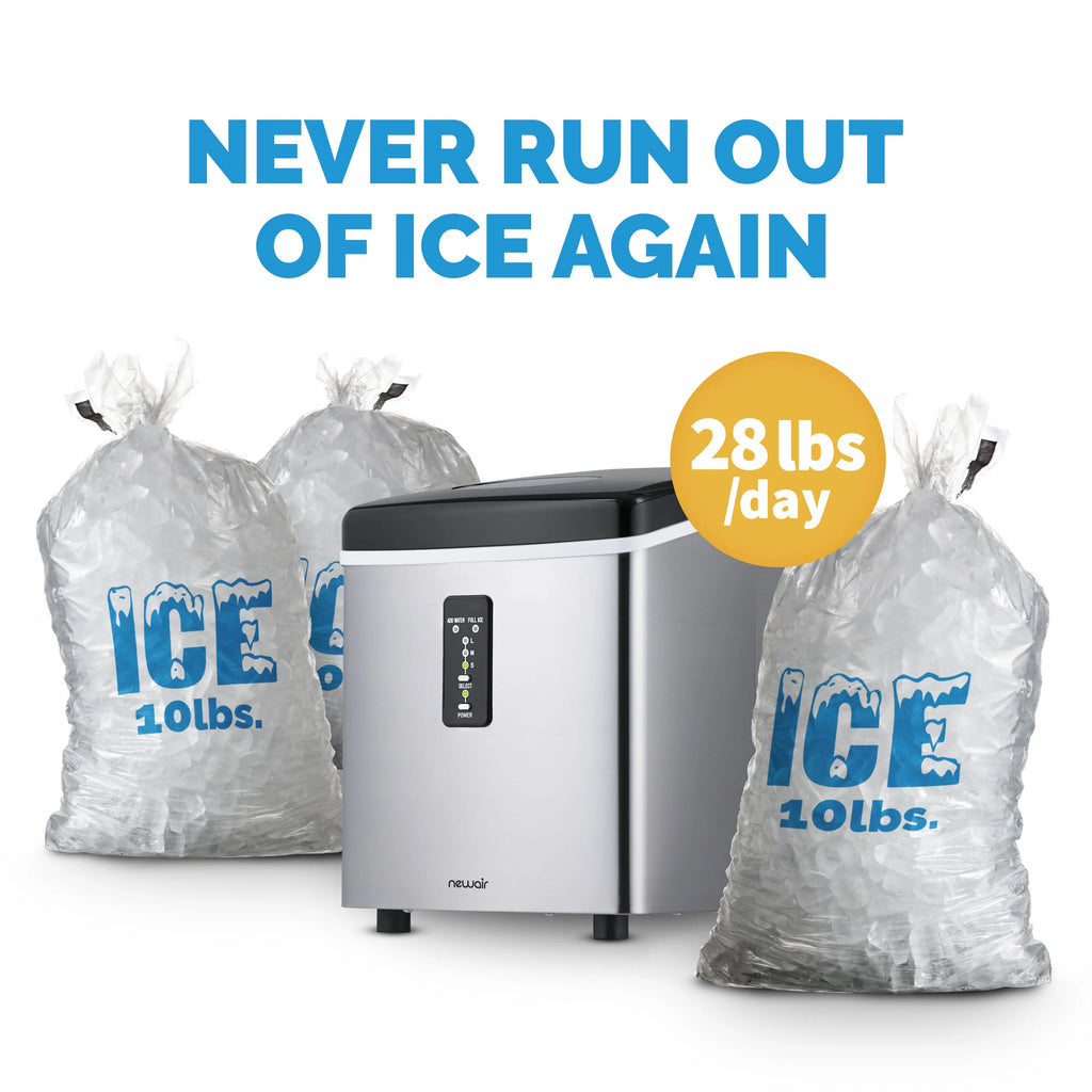2025 Máquina de Hielo de Encimera Newair® – Cubos de Hielo en Forma de Bala