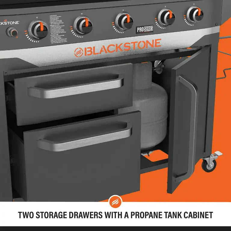 Blackstone ProSeries Estación de Cocina a Gas con 5 Quemadores de 28" y Plancha Lateral