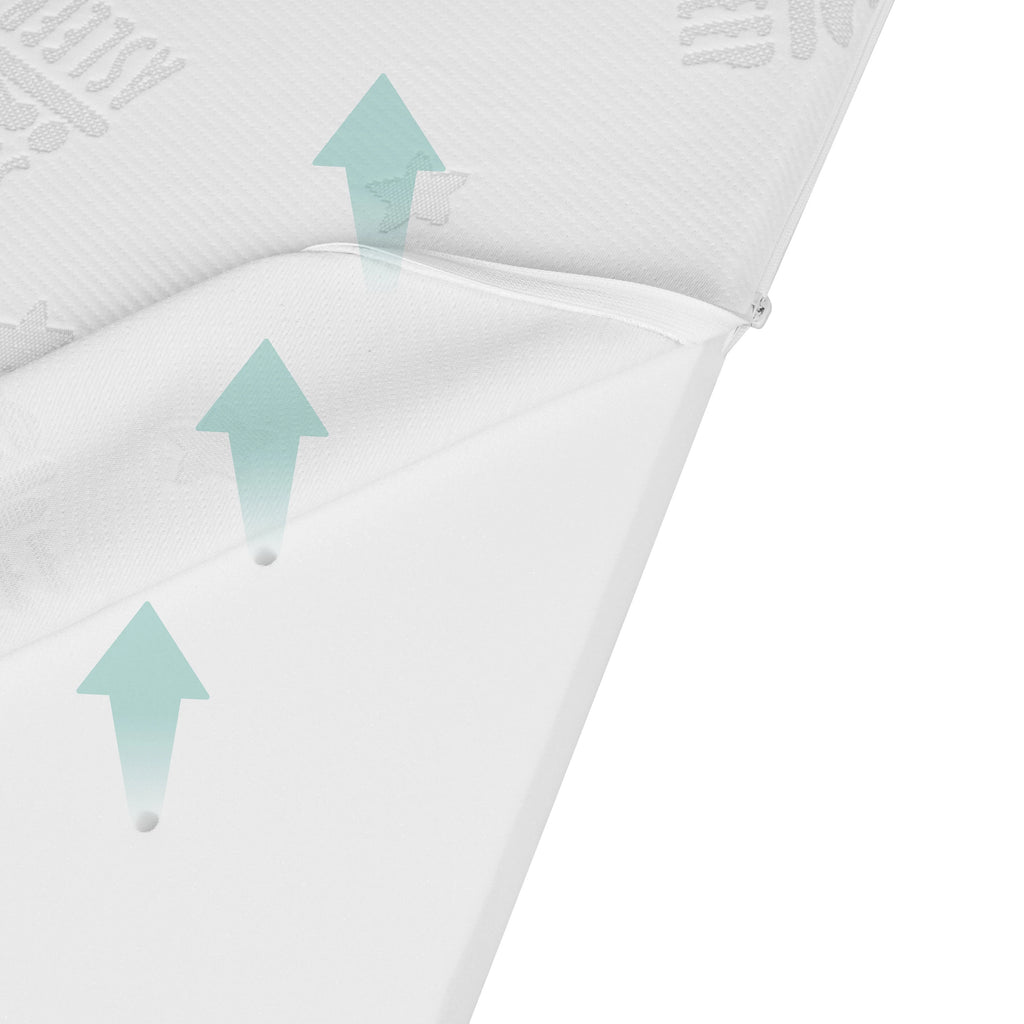 Colchón para bebés y niños COMFORT AIR ROLL safe asleep® con funda de jacquard