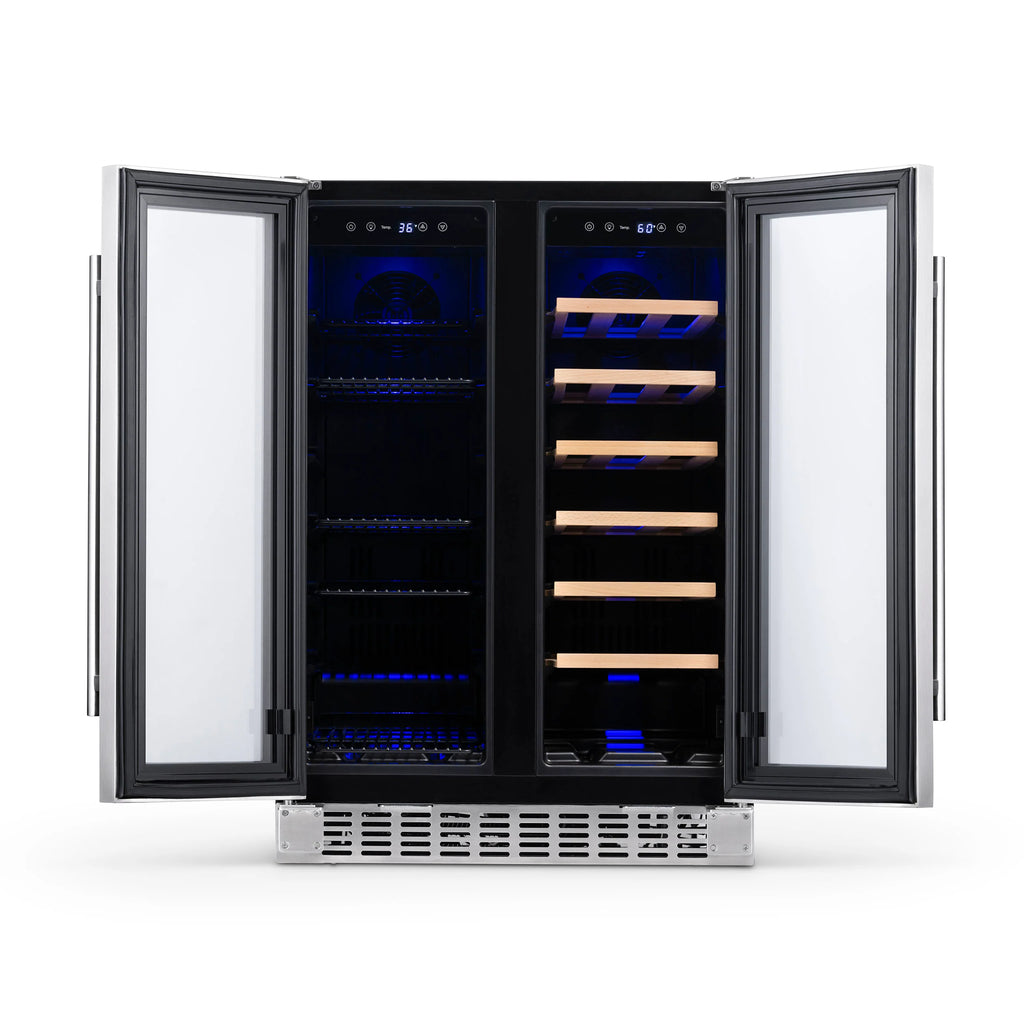 2025 Newair® Refrigerador Premium para Bebidas Empotrable de Doble Zona – 58 Latas y 18 Botellas – 24"