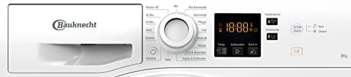 2025 Bauknecht BPW 814 A Lavadora de carga frontal / 8 kg / Eliminación potente de manchas / Clean Plus / Ciclo corto 45' / Anti-Alergia Plus / Detección automática de carga / Opción Extra Touch, Blanco