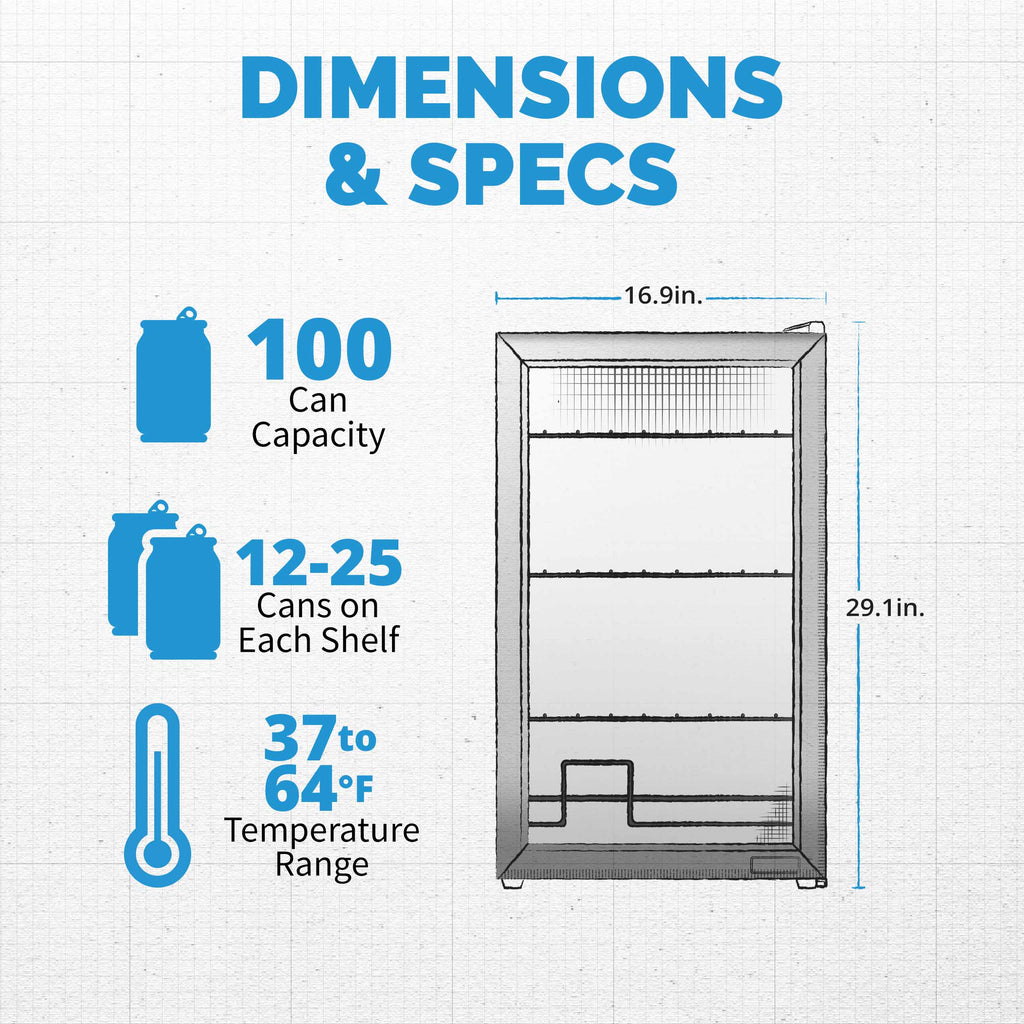 2025 Newair® Edición Limitada Refrigerador de Bebidas Aniversario – 100 Latas – 16,93"