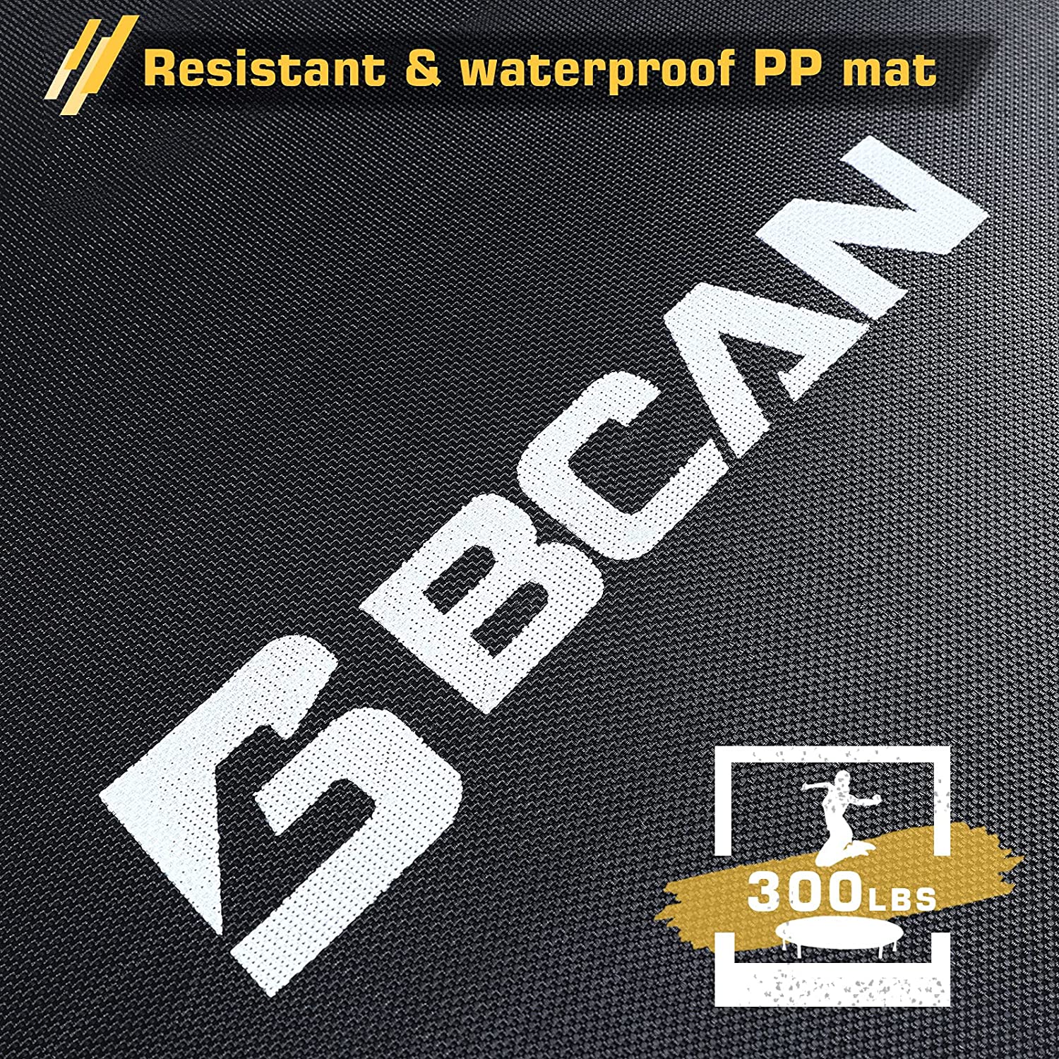 BCAN Trampolín Plegable de 38" para Ejercicio, Carga Máxima 300 lbs