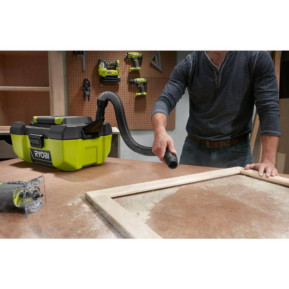 2025 Aspiradora Húmeda/Seca Cordless de Litio-Ion ONE+ 18V de 3 Galones con Almacenamiento de Accesorios, Batería de 4.0 Ah y Cargador P3240KN