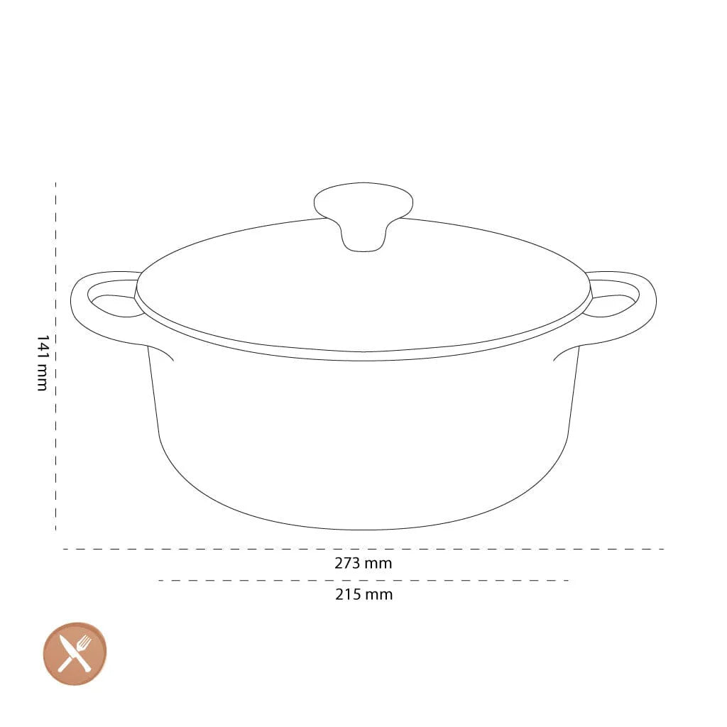 2025 Le Creuset - Sartén para asar / guisar Signature redonda cereza roja 20 cm 2,4 l