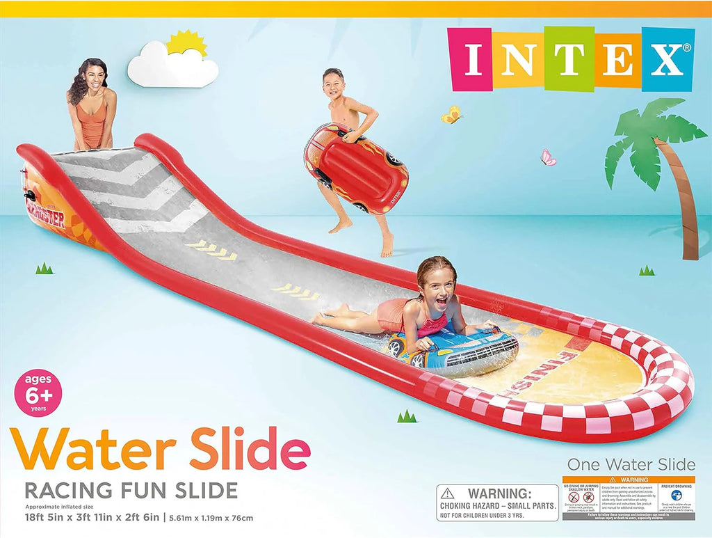 Intex Área de Juego Inflable Jungle Adventure – Piscina con Tobogán y Juegos de Agua para Niños