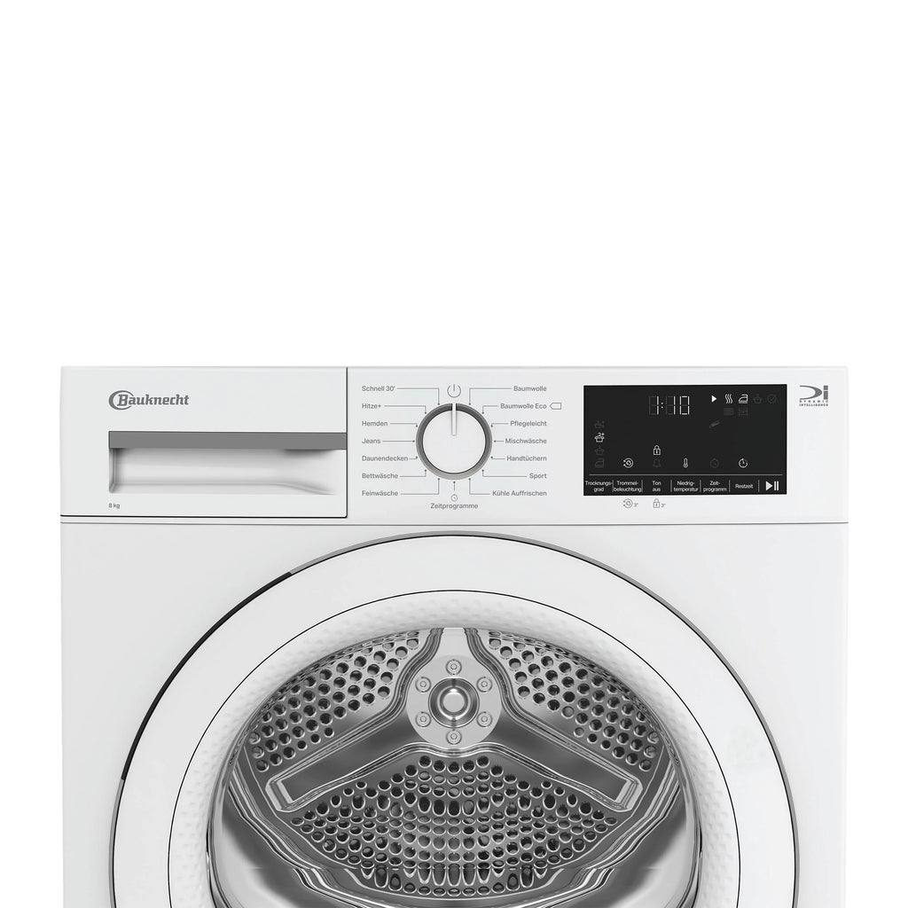 2025 Bauknecht BD 8D WWS Secadora con bomba de calor / 8 kg / Clase energética A++ / Precision Dry – secado inteligente / Motor inverter / Slim – profundidad extra compacta de solo 46 cm / Iluminación del tambor