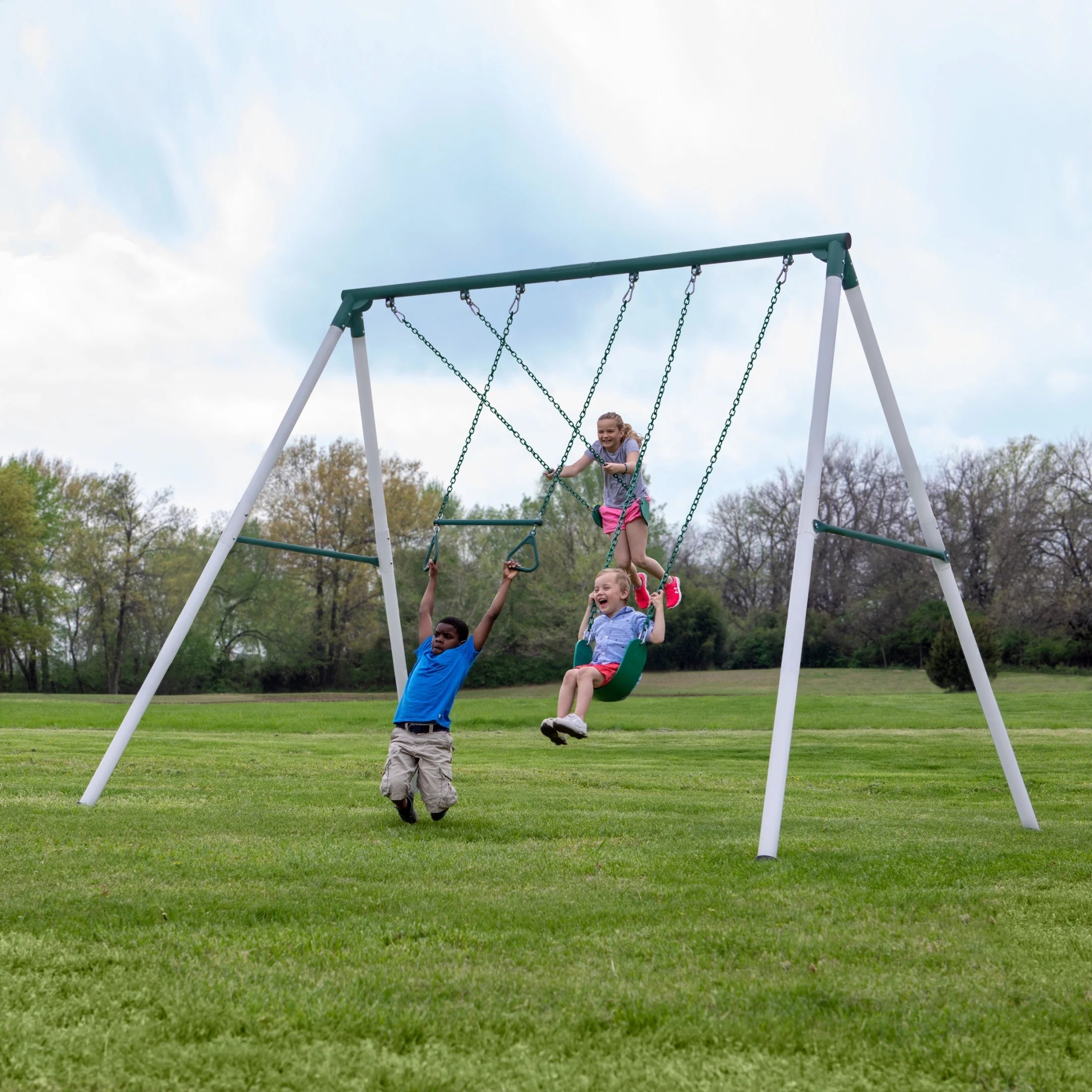 Columpio de Metal Backyard Discovery Big Brutus de Alta Resistencia con Estructura Tipo A