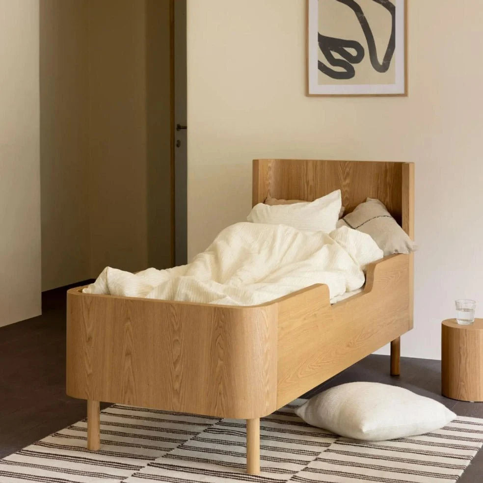 2025 Kit junior Quax Hai No Ki – Extensión para cama junior 170 x 70 cm | Extensión para cama 140 x 70 cm | Fresno certificado FSC y MDF | Incluye extensión de somier de lamas, sin colchón