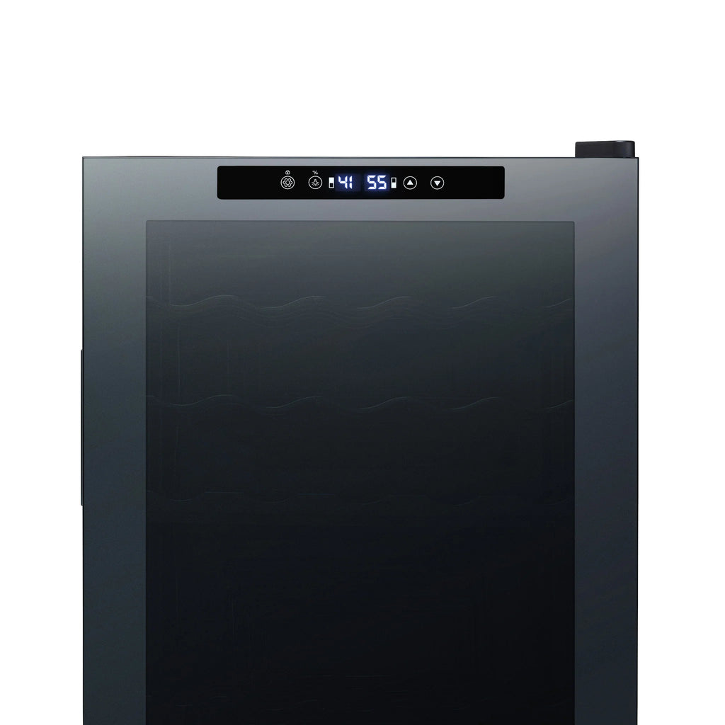 2025 Refrigerador de Vinos Independiente Newair® Negro – 33 Botellas, Doble Zona – 19,5"