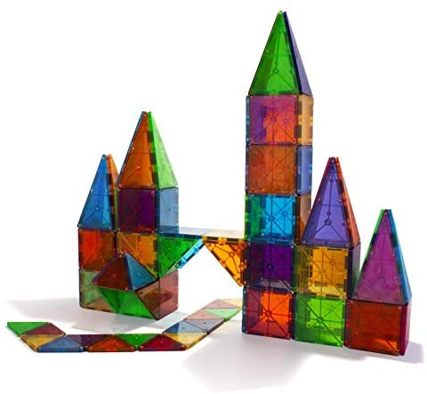Magna-Tiles Set de 100 Piezas Colores Transparentes, Juguetes Educativos
