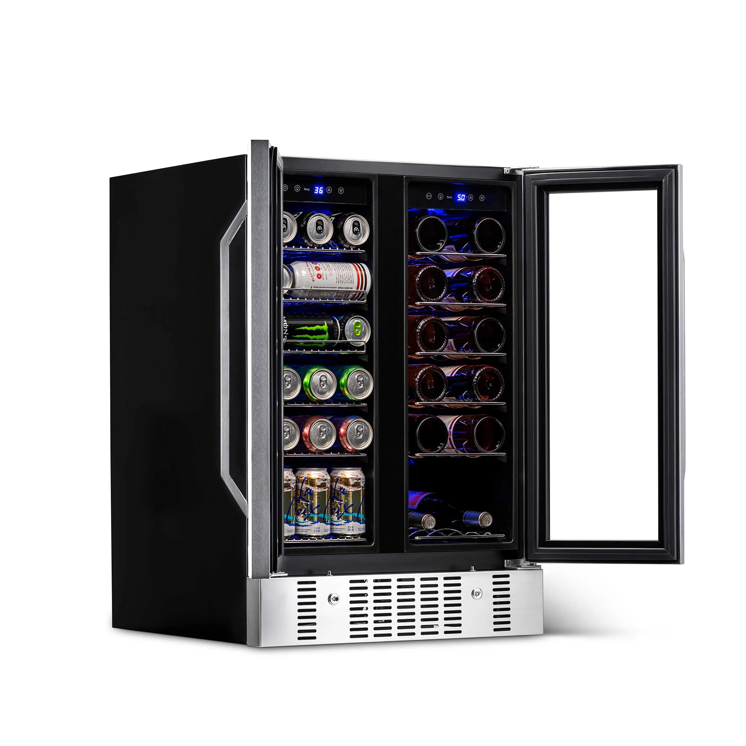 2025 Newair® Refrigerador Empotrable de Doble Zona para 58 Latas y 18 Botellas - 24"