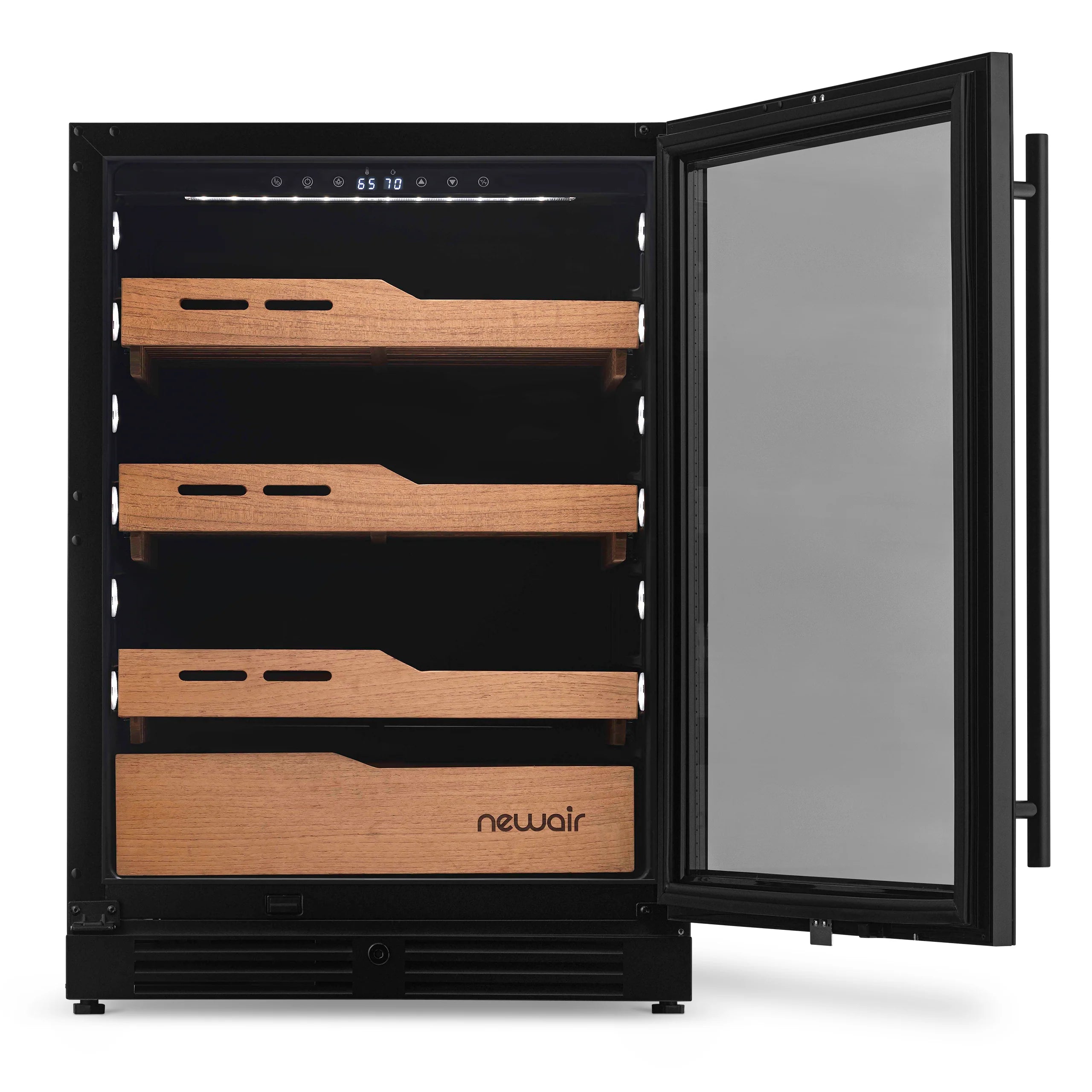 2025 Humidor eléctrico para puros Newair®, capacidad para 1,500 puros, empotrable o independiente