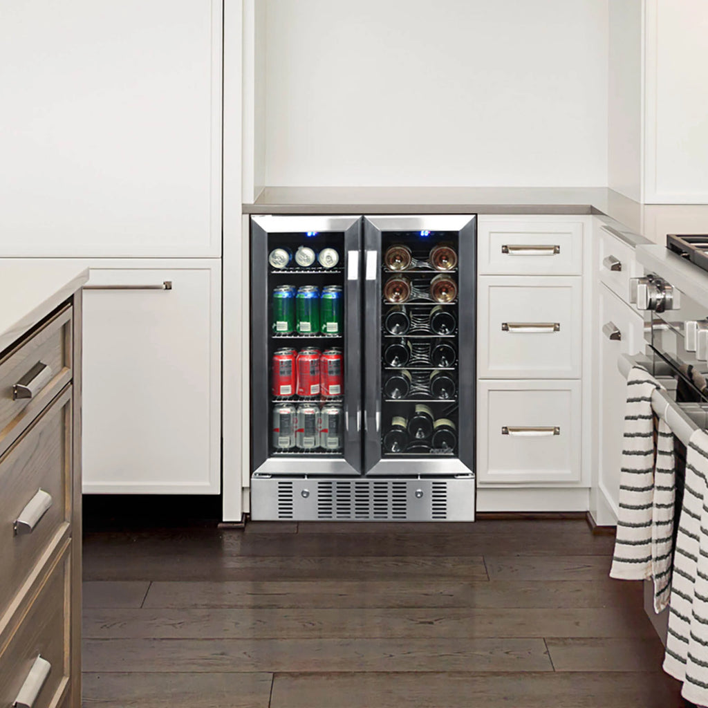 2025 Newair® Refrigerador Empotrable de Doble Zona para 58 Latas y 18 Botellas - 24"