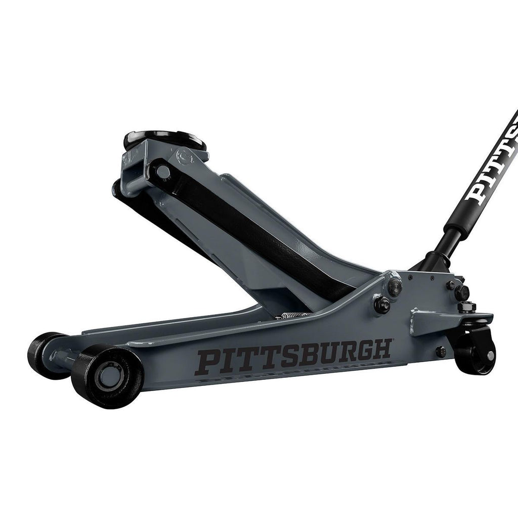 2025 PITTSBURGH Gato hidráulico de piso de perfil bajo de 3 toneladas con bomba RAPID PUMP, color gris pizarra