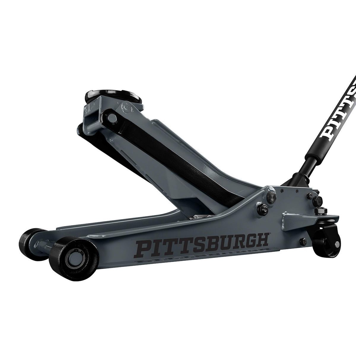 2025 PITTSBURGH Gato hidráulico de piso de perfil bajo de 3 toneladas con bomba RAPID PUMP, color gris pizarra