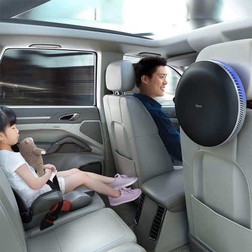 IQAir Atem Purificador de Aire para Automóvil [Filtro HyperHEPA] Portátil, Filtro para Cabina, Compatible con App, Ideal para Alergias, Asma, Polen, Polvo; Hecho en Suiza