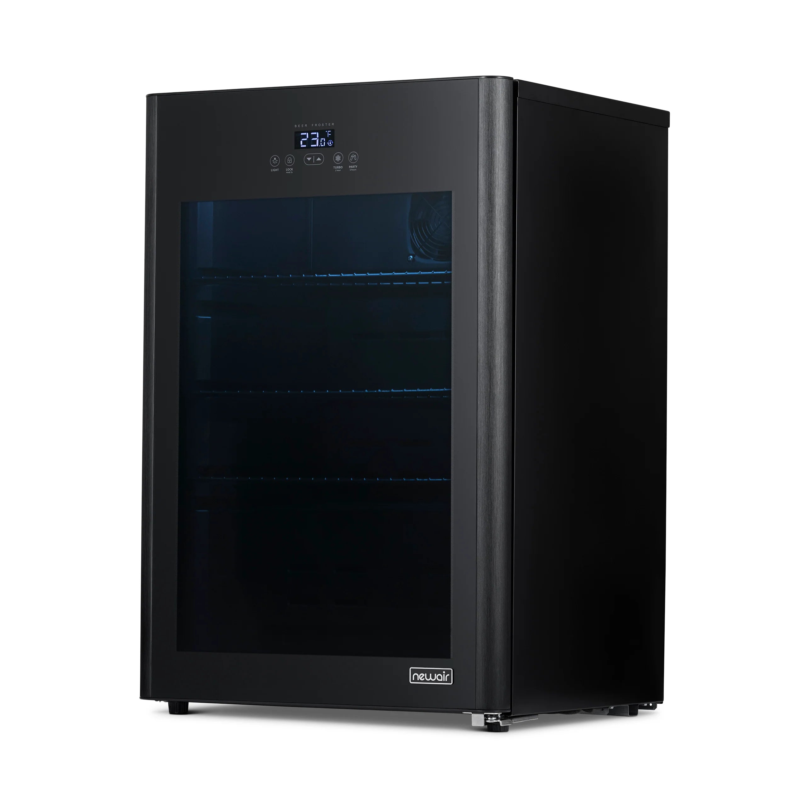 2025 Newair® Refrigerador de Bebidas Negro Independiente para 125 Latas con Función de Congelación Rápida – 22,1”