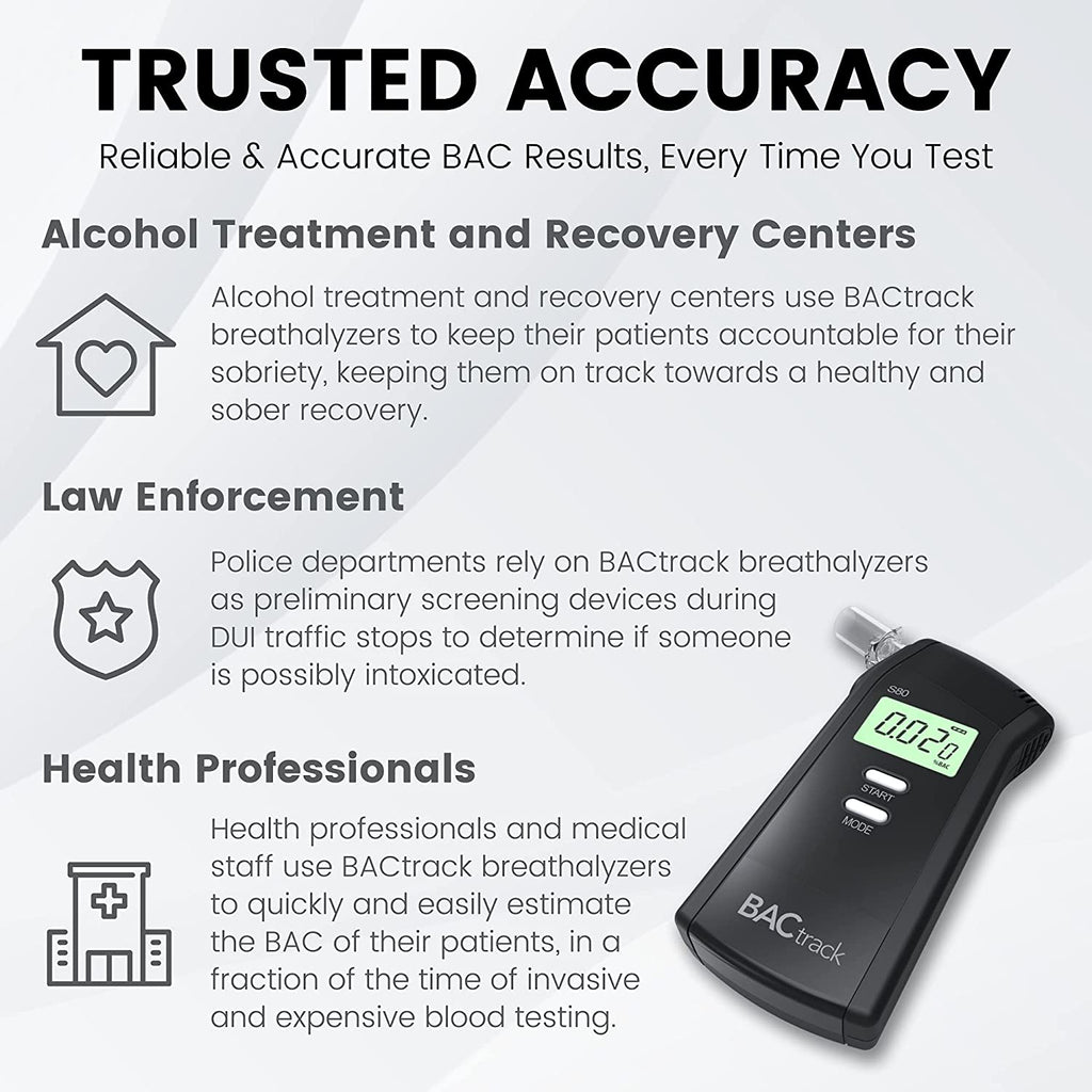 BACtrack S80 Alcoholímetro | Probador Portátil de Alcohol en el Aliento para Uso Personal y Profesional