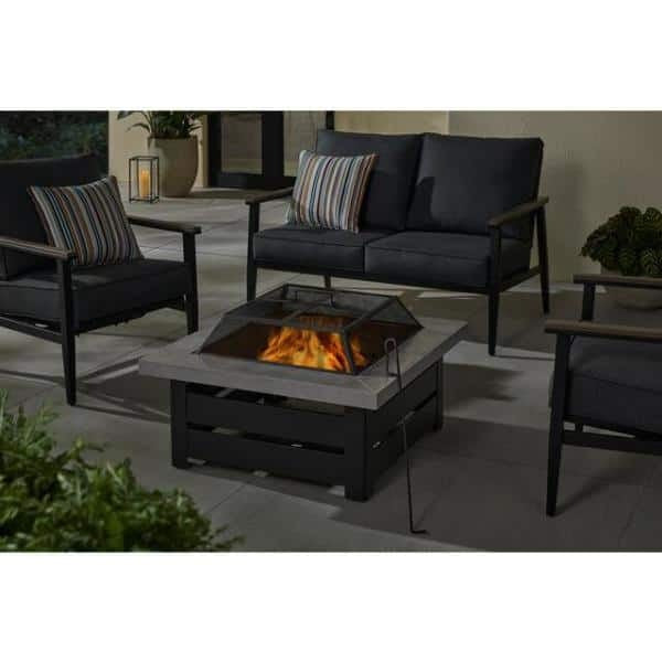 Hampton Bay Juego de Inserto para Hogar de Acero de 24" con Tapa de Malla, Kit de Reemplazo de 3 Piezas