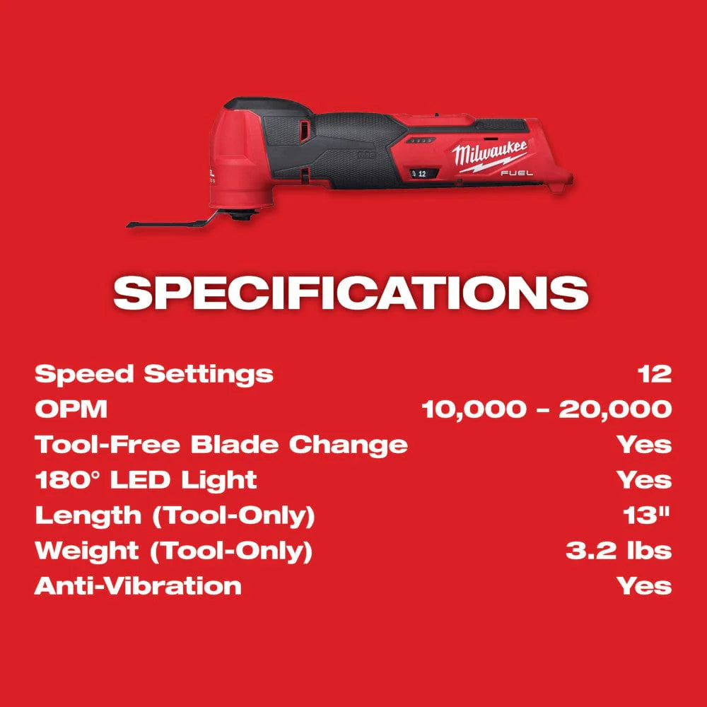 2025 Herramienta Oscilante Multifunción Milwaukee M12 FUEL™ – Potencia, Precisión y Confort en un Solo Equipo