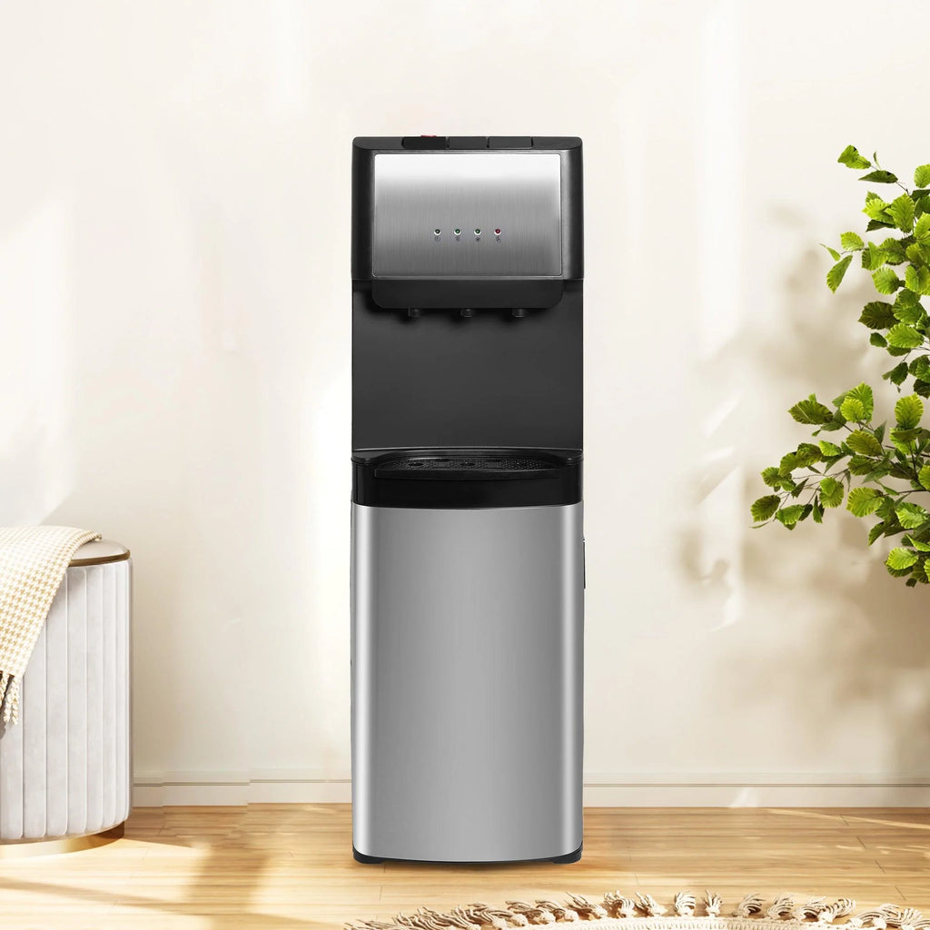 2025 Fuente de agua de 5 galones con carga inferior – 3 temperaturas con seguridad infantil – Negra