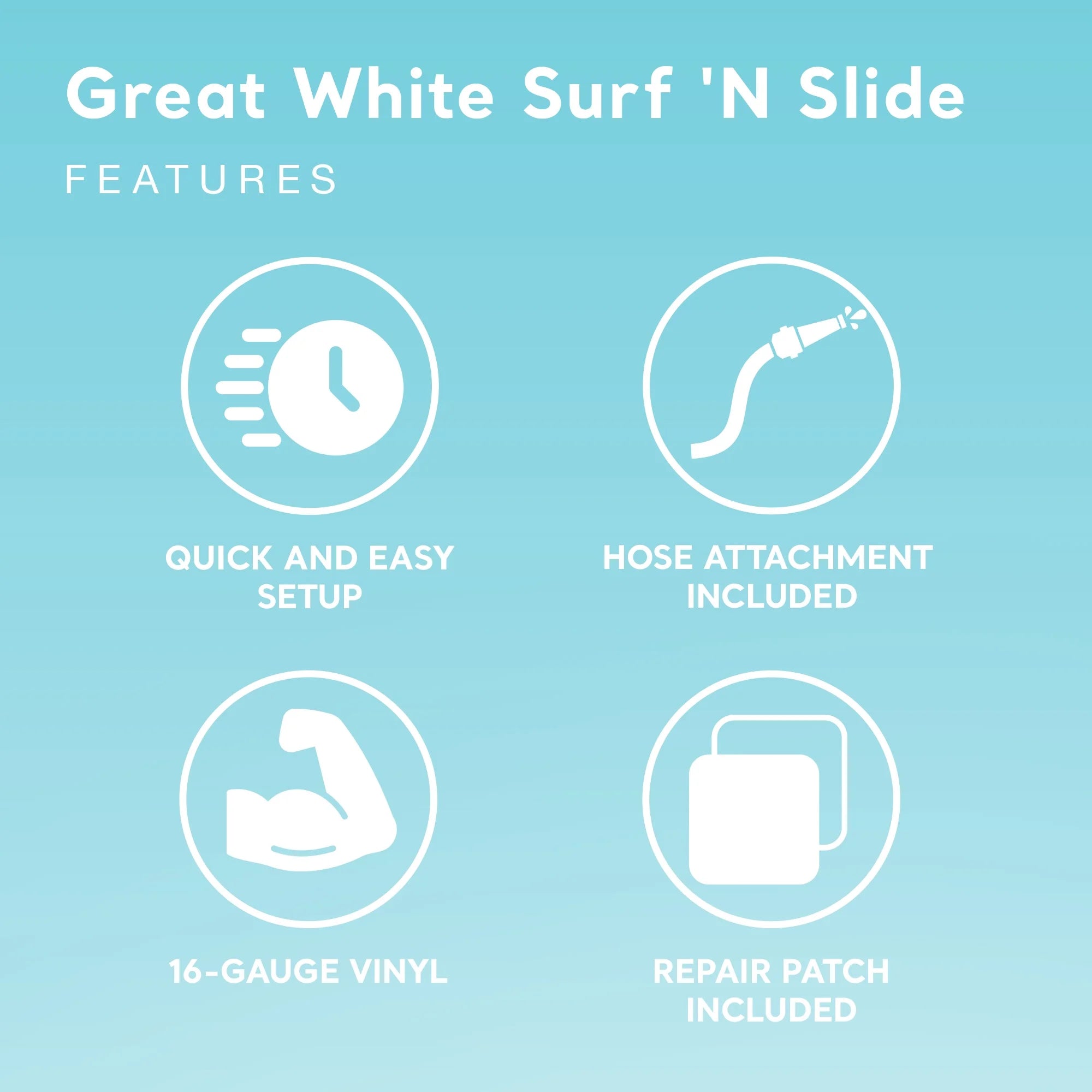 Tobogán Inflable de Agua Intex Surf ‘N Slide y Kit de Reparación de 6 Parches Wet Set