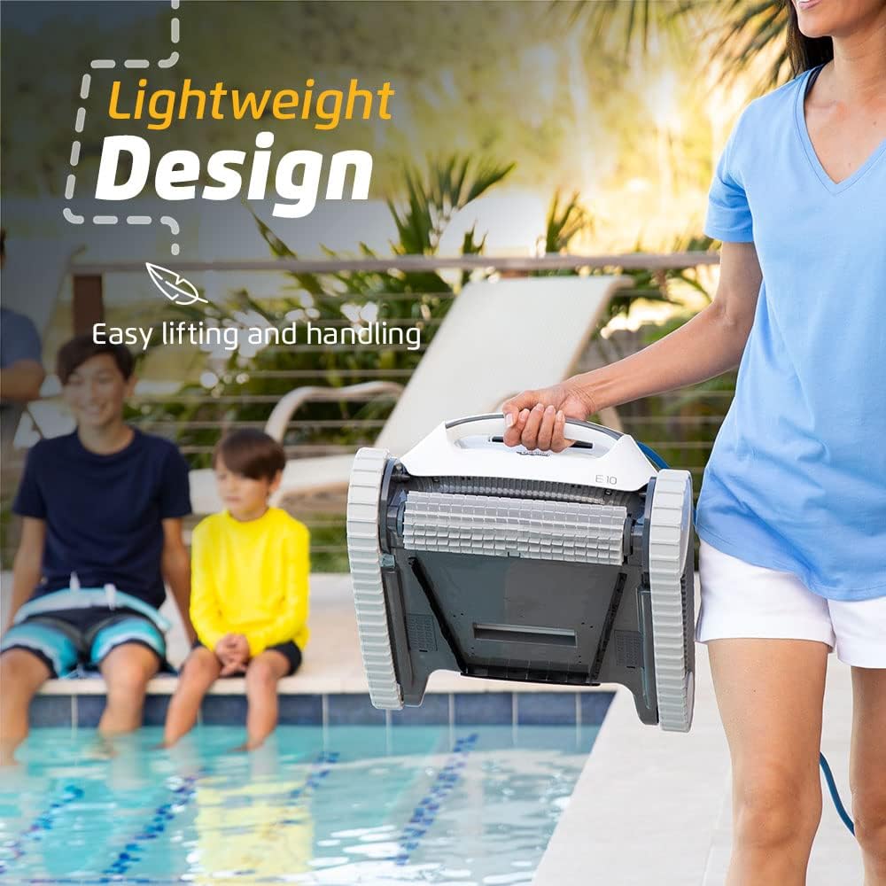 2025 Limpiador de Piscina Robótico para Piscinas de hasta 30 pies – Cepillo de Fregado y Filtros de Carga Superior