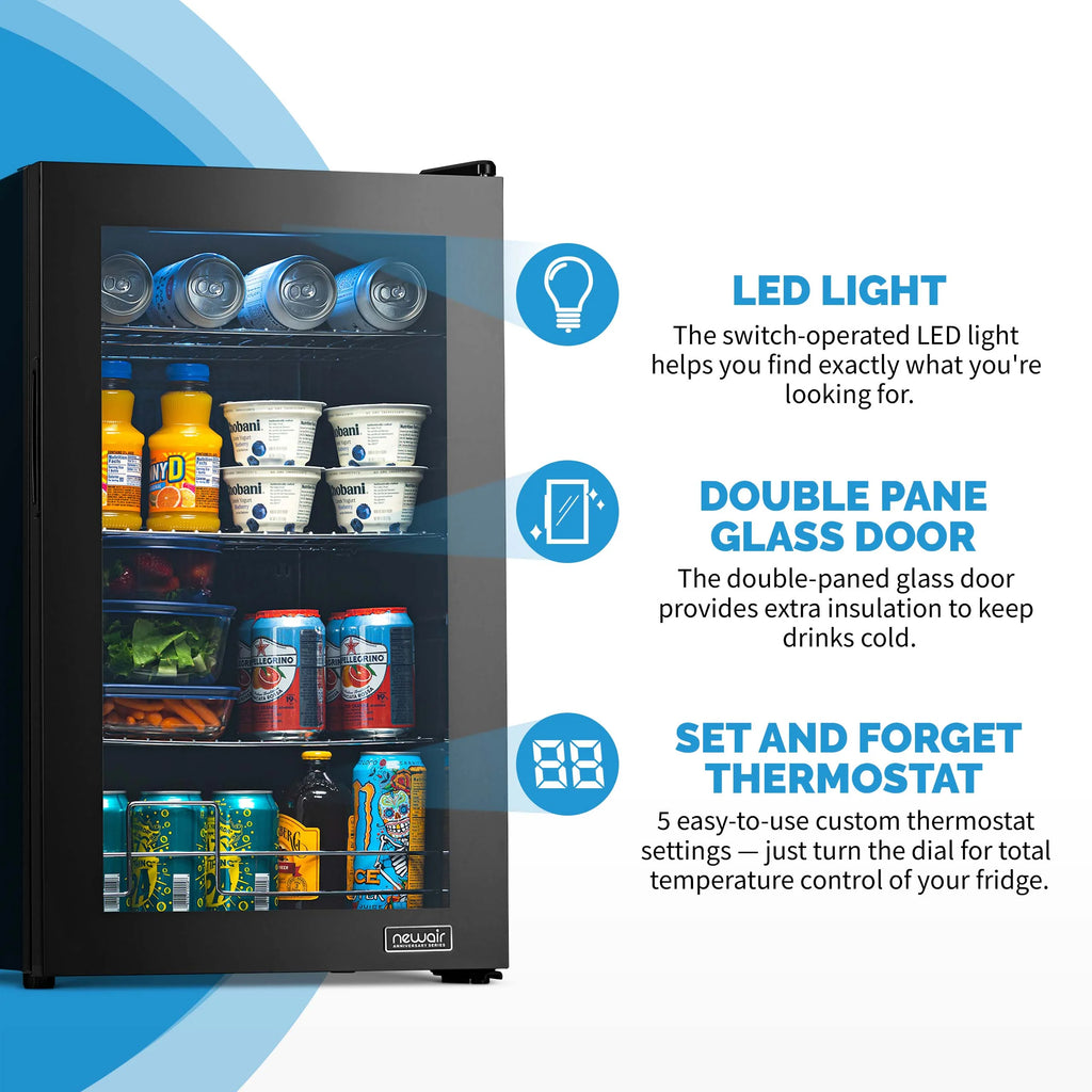 2025 Newair® Edición Limitada Refrigerador de Bebidas Aniversario – 100 Latas – 16,93"