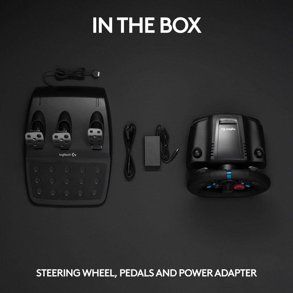 Logitech – Volante de Carreras G29 Driving Force y Pedales de Piso para PS5, PS4, PC, Mac – Negro