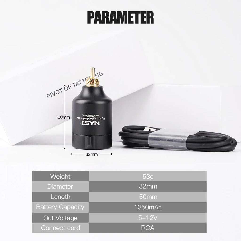 Máquina de Tatuaje Rotativa Mast Flip Tipo Bolígrafo con Kit de Batería Inalámbrica