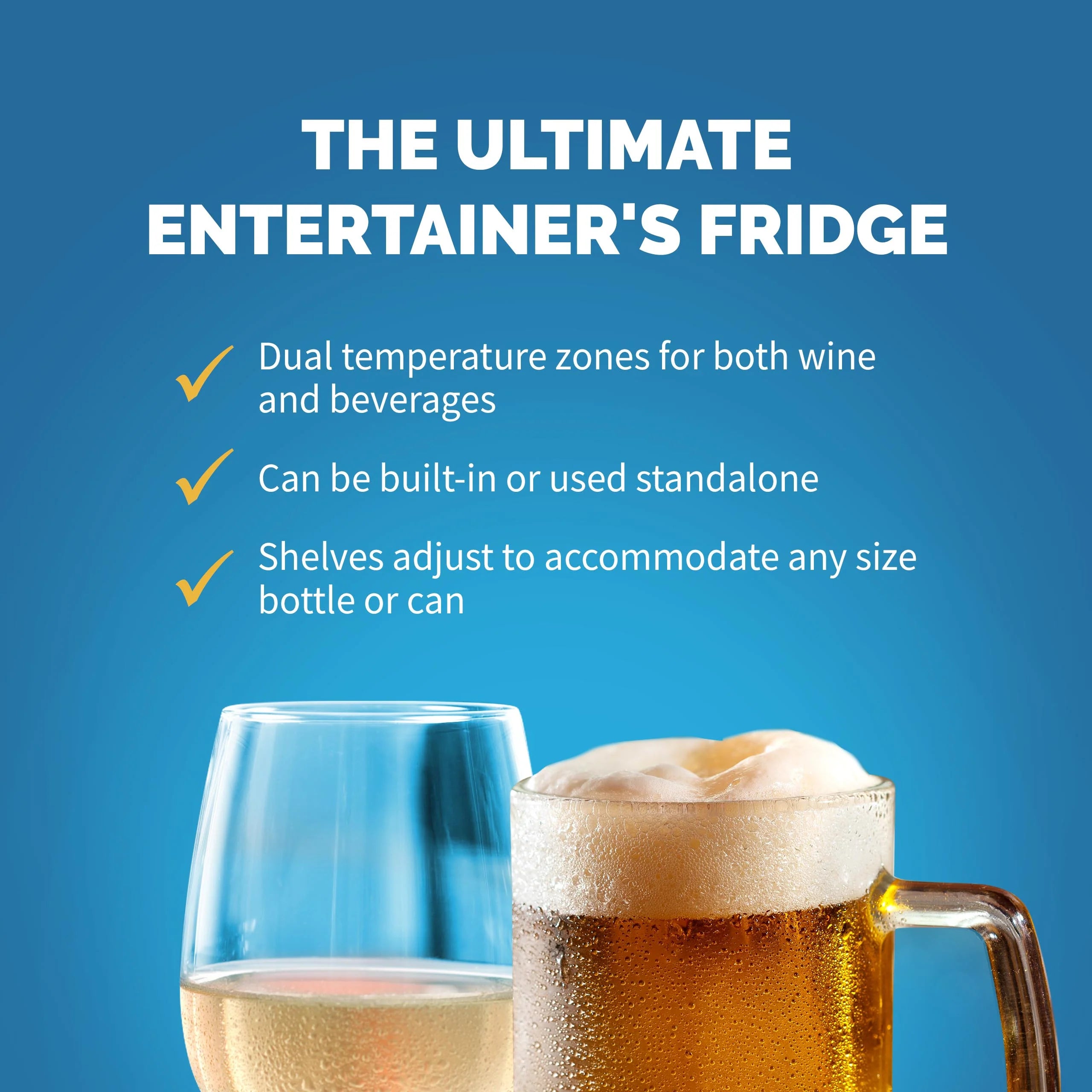 2025 Newair® Refrigerador Empotrable de Doble Zona para 58 Latas y 18 Botellas - 24"