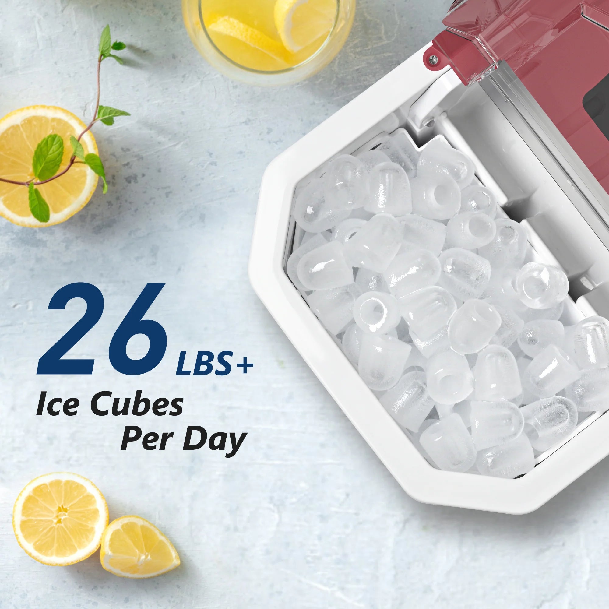 2025 Máquina de hielo de encimera EUHOMY – 12 kg/24 h, portabilidad incomparable