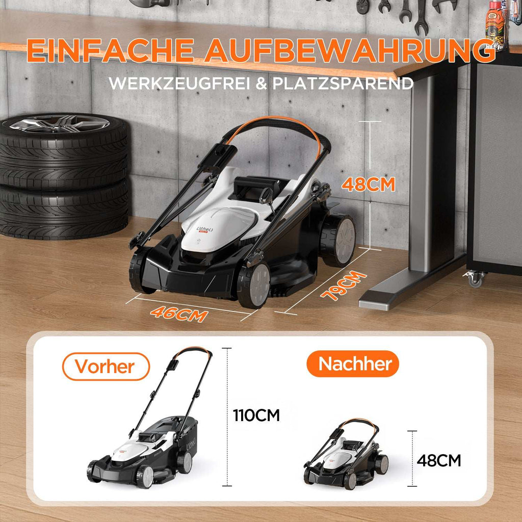 2025 Cortacésped inalámbrico U20 43 cm brushless | Incluye 2 × 4,0 Ah y 2 × 4,0 Ah SE baterías | Corte fácil hasta 1000 m²