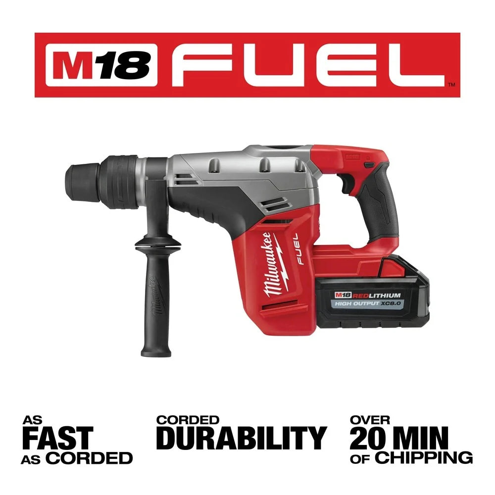 2025 Milwaukee 2717-22HD M18 FUEL Martillo Rotativo SDS Max de 1-9/16" con 2 Baterías