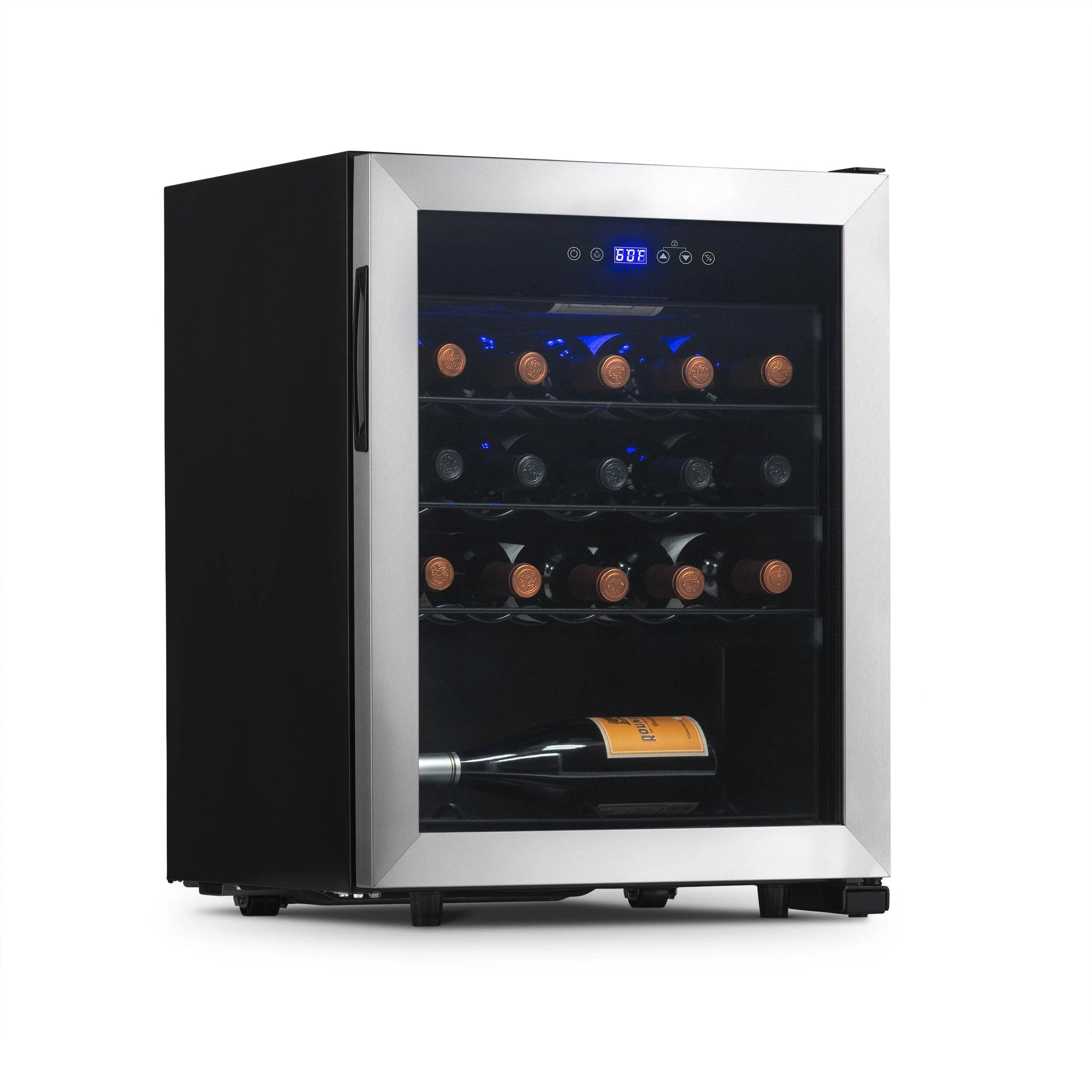 2025 Refrigerador de Vinos Independiente Newair® de Acero Inoxidable – 23 Botellas – 18,9"