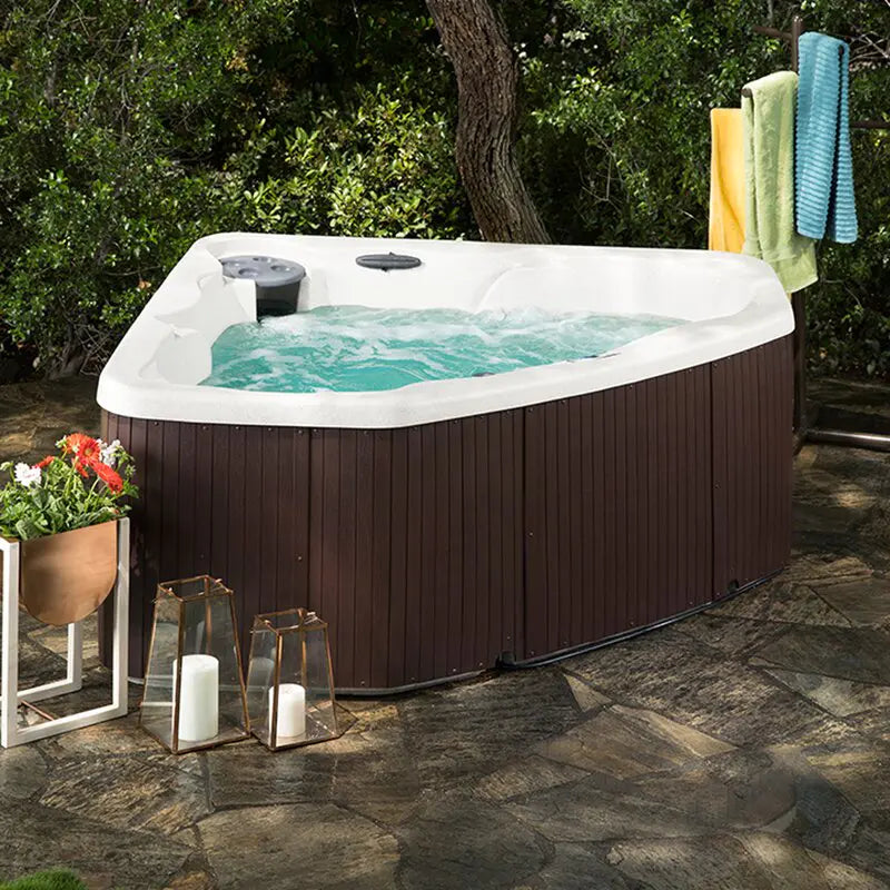 Lifesmart Spas – Spa Plug and Play 110 Voltios, 3 personas, 17 chorros con ozonizador – Color Espresso